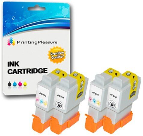 Printing Pleasure 4 Cartucce d'inchiostro compatibili per Canon Pixma iP1000 iP1500 iP2000 SmartBase, MultiPass, Bubble Jet, ImageClass, Pixus Stampanti   BCI-21BK BCI-24BK BCI-21C BCI-24C