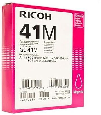 Ricoh J909-10 Cartuccia Gel per Stampante. Colore Magenta