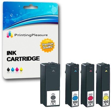 Printing Pleasure 100 cartucce d'inchiostro nero, XL, ad alta capacità, per Lexmark S300, S301, S302, S305, S308, S402, S405, S408, S409, S502, S505, S508, S601, S602, S605, S606, S608, S815, S816, Pro202, Pro205, Pro208, Pro209, Pro701, Pro702, Pro703, P