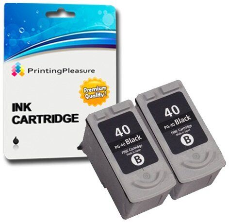 Printing Pleasure 2 NERO Cartucce d'inchiostro compatibili per Canon Pixma iP1600 iP1800 iP1900 iP2200 iP2600 MP140 MP150 MP160 MP170 MP190 MP210 MP450 MP460 MX300 MX310   Sostituzione per PG-40 (PG40)