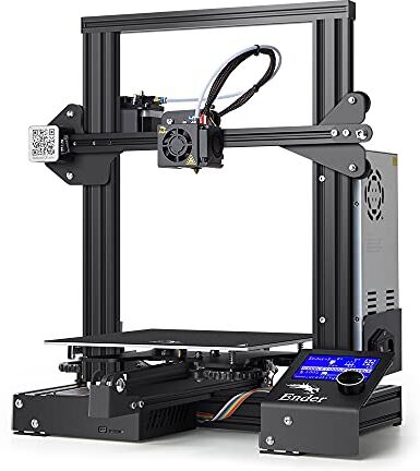 Creality Ufficiale  Ender 3 Stampante 3D Telaio in Metallo Riprendere la Funzione di Stampa Scheda Madre Silenziosa Schermo LCD, FDM 3D Printer 95% Pre-installazione Dimensioni di Stampa 220x220x250mm