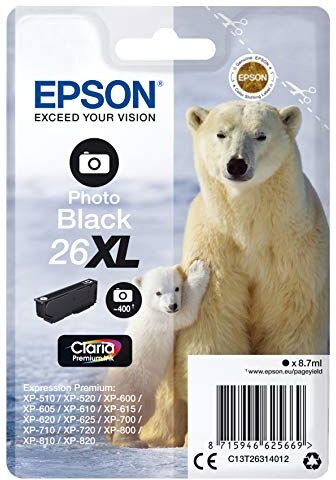 Epson C13T26314022 Cartucce d'inchiostro originali per foto, confezione da 1, XL