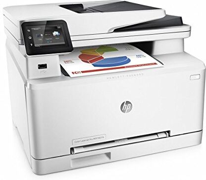 HP LaserJet Pro M277n Stampante Multifunzione, Display 3", Touch Screen LCD, 600 x 600 DPI, A4, RAM 256 MB, Grigio