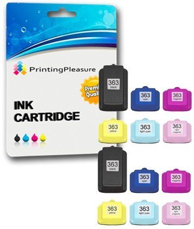 Printing Pleasure 12 XL Cartucce d'inchiostro compatibili per HP 363 Photosmart 3110 3210 3210xi 3310 C5180 C6150 D6160 C6180 C6200 C6280 D7160 C7180 C7200 C7250 D7260 C7280 D7460 C8180 8250