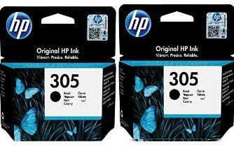 HP 305 Multipack di Black Original, con: Stampanti  DeskJet 2710 2720 2721 2722 2723 2724  DeskJet Plus 4110 4120 4122 4130  Envy 6010 6020 6022 60 60 32  Envy Pro 6420 6422 6430 6432