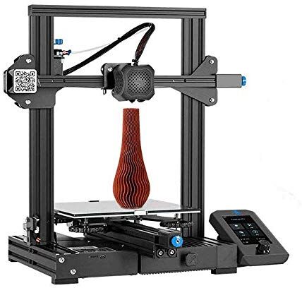 UniTak3D Creality  Stampante 3D Printer con Silent Motherboard, Controller Display UI Colorato e Piattaforma in Vetro al Carborundum 220x220x250mm