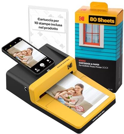 Kodak Dock Era 4PASS Stampante Fotografica Istantanea (10 x 15cm) (Imprimante Photo + Paquet avec 90 Feuilles)