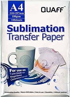 Sempoda 100 fogli di carta a sublimazione, 21,1 x 29,7 cm A4 di trasferimento di calore per qualsiasi stampante a getto d'inchiostro, carta di trasferimento sublimatica per t-shirt fai da te