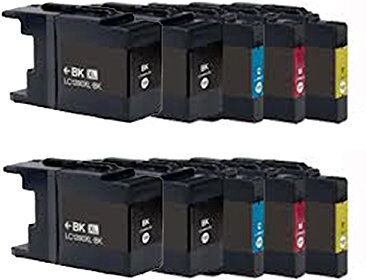 BELLIVESTORE 10 Cartucce d'inchiostro compatibile per BROTHER LC 1240XL / LC 1280XL (4x LC1240XL/LC1280XL BK + 2x LC1240XL/LC1280XL C + 2x LC1240XL/LC1280XL M + 2x LC1240XL/LC1280XL Y) COMPATIBILE CON STAMPANTE Brother DCP-J525W , DCP-J925DW , DCP-J725DW 