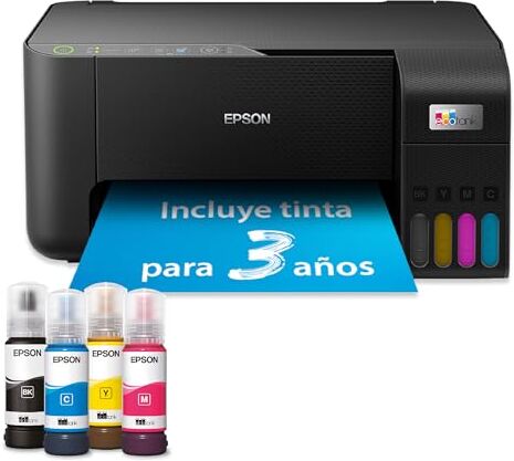 Epson EcoTank ET-2862 Stampante Multifunzione 3-in-1 A4, Serbatoi Ricaricabili Alta Capacità, 4 Flaconi Inclusi (Nero,Ciano,Magenta,Giallo) pari a 3600pag B/N 6500pag Colore, USB Wi-Fi/Direct