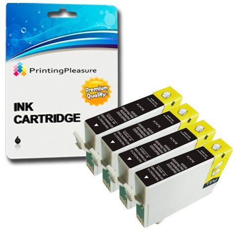 Printing Pleasure 4 Compatibili 16XL Cartucce d'inchiostro per Epson Workforce WF-2010W WF-2510WF WF-2520NF WF-2530WF WF-2540W WF-2540WF WF-2630WF WF-2650DWF WF-2660DWF WF-2750DWF WF-2760DWF Nero, Alta Capacità