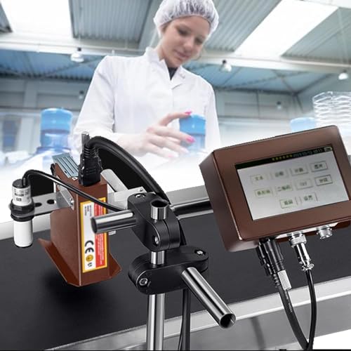 Generic Stampante a getto d'inchiostro industriale da 12,7 mm/25,4 mm, piccola stampante a getto d'inchiostro per stampa con data di scadenza, macchina di codifica automatica con getto d'inchiostro termico