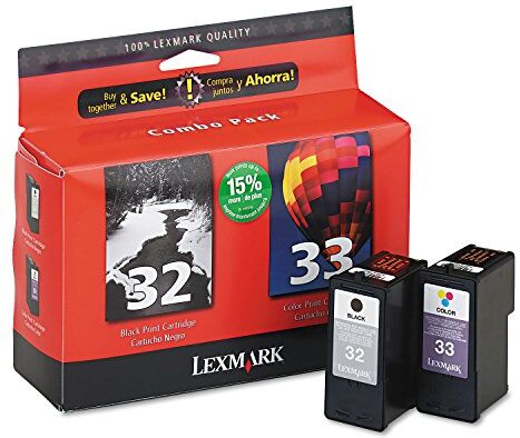 Lexmark Twin-Pack #32, 33 Black and Color Print Cartridges Original Multipack