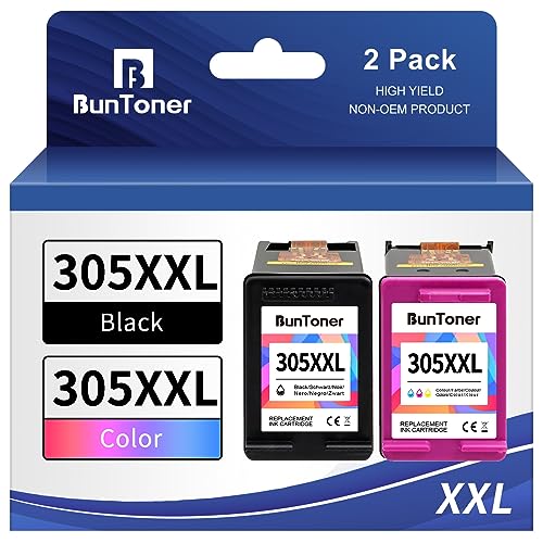 B BunToner BunToner 305 xxl compatibile con cartucce hp 305 nero e colore per inchiostro stampante hp 305 per HP Deskjet 2700 2720 2720e 4120e 4100e Envy 6020e