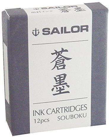 Sailor Sou-Boku Cartucce d'inchiostro per documenti, colore: blu scuro e nero