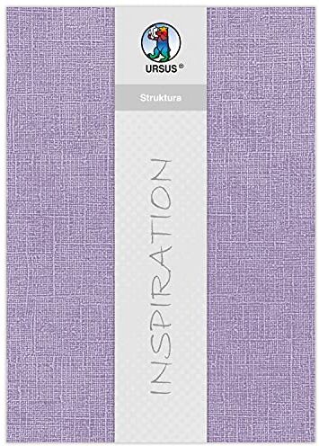 URSUS Cartoncino per bricolage con motivo a violetta, 220 g/mq, 23 x 33 cm, 5 fogli per bricolage, adatto per stampanti a getto d'inchiostro e laser