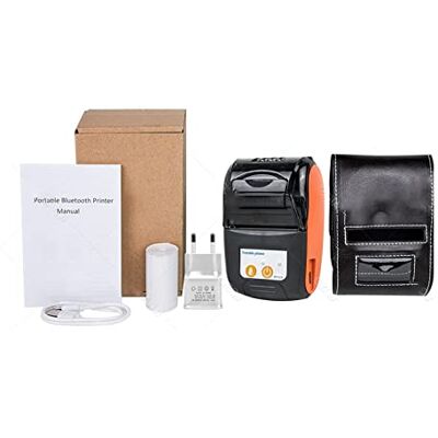 Generic Mini stampante termica portatile Bluetooth per stampante mobile Bill per piccole imprese, 58 mm, senza compromessi (colore: arancione e case) Generic Mini stampante termica portatile Bluetooth per stampante mobile Bill per piccole imprese, 58 mm, senza compromessi (colore: arancione e case)