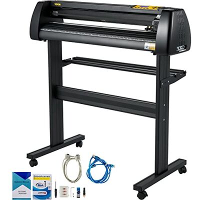 VEVOR Taglierina per Vinile, Pacchetto Plotter da Taglio con Alimentazione Carta da 720 mm Stampante per Vinile con Forza e Velocità Regolabili, con Software Signmaster, Materiali di Consumo, 3 Lame VEVOR Taglierina per Vinile, Pacchetto Plotter da Taglio con Alimentazione Carta da 720 mm Stampante per Vinile con Forza e Velocità Regolabili, con Software Signmaster, Materiali di Consumo, 3 Lame