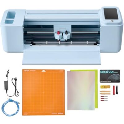 VEVOR Macchina da Taglio per Vinile 305 mm Plotter da Taglio Vinile con Controllo Touchscreen, Kit Termovinile Accessori per Biglietti Fai-da-te Sistema Compatibile Android iOS Mac Windows, Colore Blu VEVOR Macchina da Taglio per Vinile 305 mm Plotter da Taglio Vinile con Controllo Touchscreen, Kit Termovinile Accessori per Biglietti Fai-da-te Sistema Compatibile Android iOS Mac Windows, Colore Blu