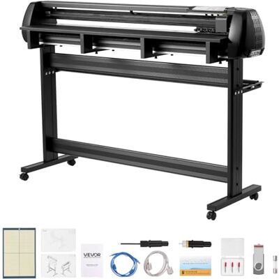 VEVOR Macchina da Taglio per Vinile, Larghezza di Alimentazione Max. 1350 mm, Doppie Lame, Forza e Velocità Regolabili, Display LED, Stampante per Plotter da Taglio in Vinile con Software Signmaster VEVOR Macchina da Taglio per Vinile, Larghezza di Alimentazione Max. 1350 mm, Doppie Lame, Forza e Velocità Regolabili, Display LED, Stampante per Plotter da Taglio in Vinile con Software Signmaster