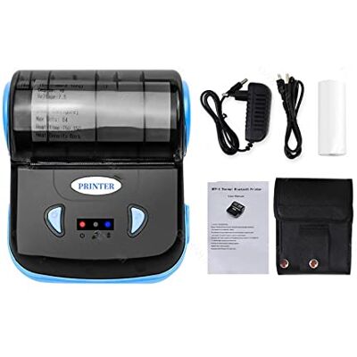 Generic 80 mm Mini POS Printer Thermal Receipt Bill Printer Handheld Maker (Colore: Blue Add Case) Generic 80 mm Mini POS Printer Thermal Receipt Bill Printer Handheld Maker (Colore: Blue Add Case)