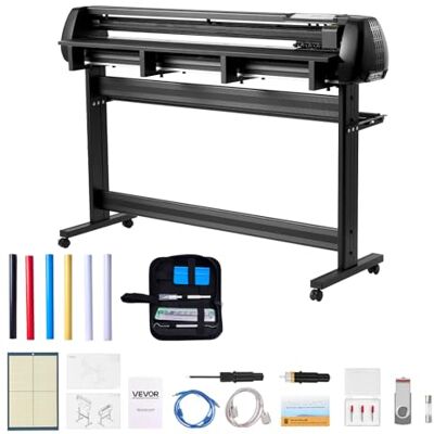 VEVOR Macchina da Taglio per Vinile, Larghezza di Alimentazione Max. 1350 mm, Doppie Lame, Forza Velocità Regolabili, Display LED, Set Stampante per Plotter da Taglio Vinile con Accessori e Software VEVOR Macchina da Taglio per Vinile, Larghezza di Alimentazione Max. 1350 mm, Doppie Lame, Forza Velocità Regolabili, Display LED, Set Stampante per Plotter da Taglio Vinile con Accessori e Software