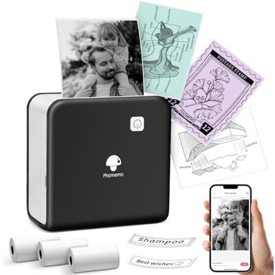 Phomemo M02 ProStampante Portatile, 300 DPI Mini Stampante Termica Stampante per Adesivi Stampante Fotografica Portatile con 3 Rotoli per Appunti e Schemi di Studio, Apprendimento, Foto Phomemo M02 ProStampante Portatile, 300 DPI Mini Stampante Termica Stampante per Adesivi Stampante Fotografica Portatile con 3 Rotoli per Appunti e Schemi di Studio, Apprendimento, Foto