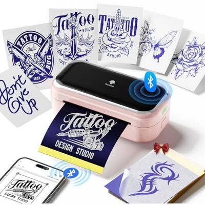 Phomemo TP31 Stampante Stencil Tattoo 3 Pollici, Aggiornata Stampante Termica Tattoo Bluetooth Con 10 pz Carta Tattoo Printer, Compatibile Con Smartphone,PC Phomemo TP31 Stampante Stencil Tattoo 3 Pollici, Aggiornata Stampante Termica Tattoo Bluetooth Con 10 pz Carta Tattoo Printer, Compatibile Con Smartphone,PC