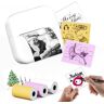 Phomemo M02X Mini Printer Mini stampante termica portatile con 3 rotoli di carta, compatibile con smartphone e tablet, per diari, appunti di studio, liste di cose da fare, stampa di adesivi Bianco