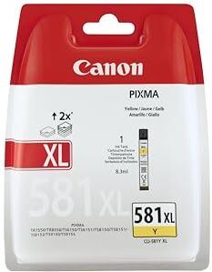 Canon CLI-581XL Y Cartuccia certificata  Formato XL Giallo Imballaggio Cartone Riciclabile