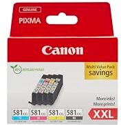 Canon CLI-581 XXL C M Y BK Confezione da 4 Cartucce d'inchiostro capacità XXL (Nero XXL Ciano XXL Magenta XXL Giallo XXL) Originale, Cartone Riciclabile 2024