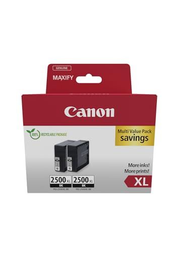 Canon Cartucce d'inchiostro nero originali ad alta capacità PGI-2500XL, confezione da 2 Confezione in cartone