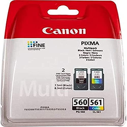 Canon PG-560 CL-561 BLISTER Pacchetto di 2 Cartucce d'inchiostro (Nero colore) Certificato  (Imballaggi in plastica obsoleti 2018)