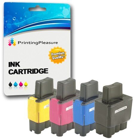 Printing Pleasure 4 Compatibili LC900 LC950 Cartucce d'inchiostro per Brother MFC-210C 215C 410CN 425CN 5440CN 5840CN DCP-110C 115C 117C 310CN 315CN 340CW Fax-1840C 1940CN Nero/Ciano/Magenta/Giallo, Alta Capacità