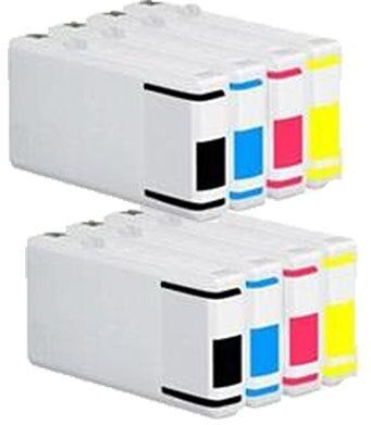 BELLIVESTORE 8 Cartucce d'inchiostro compatibile per Epson T7021 T7022 T7023 T7024 (2x nero + 2x ciano + 2x magenta + 2x giallo) WP-4015DN WP-4025DW WP-4515DN WP-4525DNF WP-4535DWF WP-4545DTWF WP-4595DNF WP-4095DN