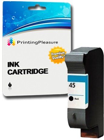 Printing Pleasure NERO Cartuccia d'inchiostro compatibile per HP Deskjet 1120c 1120cxi 1125c 710c 720c 722c 815c 830c 880c 882c 890c 895cxi Copier 140 145 270   Sostituzione per HP 45 (C6615DE)