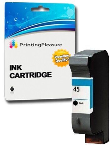 Printing Pleasure NERO Cartuccia d'inchiostro compatibile per HP Copier 180 280 Deskjet 1180c 1220c 1280 6120 9300 930c 959c 970cxi Fax 1220 Photosmart 1000 1115   Sostituzione per HP 45 (C51645AE)