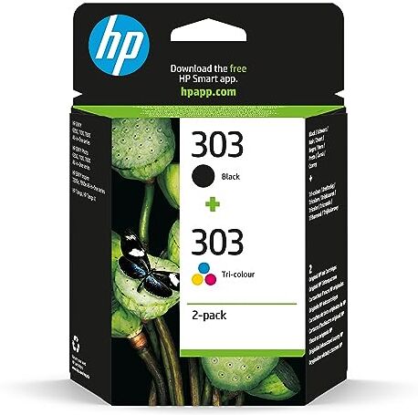 HP 303 Nero e Tricromia, , Confezione da 2 Cartucce Originali , Compatibili con Stampanti  Tango e Tango X, Envy 6220, 6230, 7130 e 7830