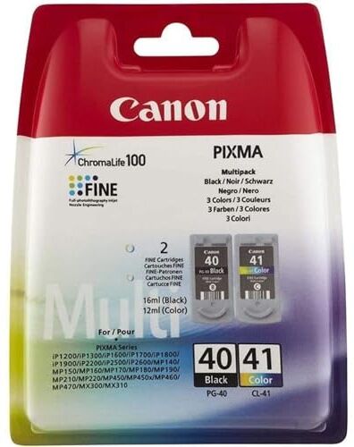 Canon cartucce contiene n. 1 PG 40 + n. 1 CL 41 multipack