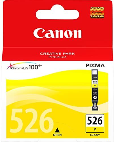 Canon CLI-526 Y Cartuccia certificata  Formato Standard Giallo Imballaggio Cartone Riciclabile