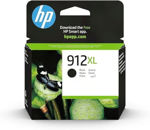 HP 912XL Nero, , Cartuccia Originale  da 825 Pagine, ad Alta Capacità, Compatibile con Stampanti  OfficeJet Pro Serie 8010 e 8020