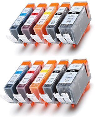 BELLIVESTORE 10 cartucce d'inchiostro per Canon CLI-526 , PGI-525 Cartucce Compatibles (2 x nero piccolo + 2 x ciano + 2 x magenta + 2 x giallo + 2 x nero grande) compatibile con Canon MG5150 / MG5250 / MG6150 / MG8150 / iP 4850 / MX 885 / iX 6550 / MG520