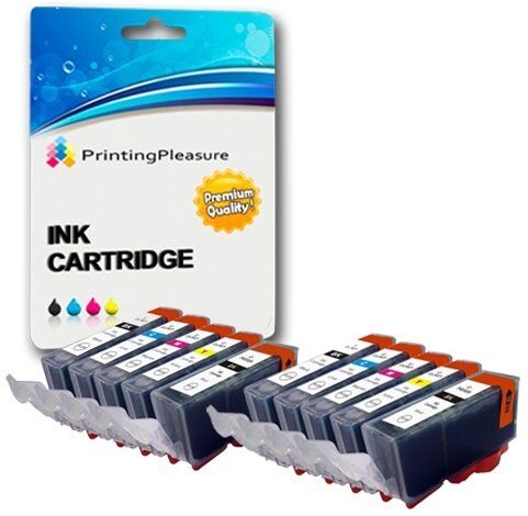 Printing Pleasure 10 Cartucce d'inchiostro compatibili per Canon Pixma MG5750 MG5751 MG6850 MG6851 MG7750 TS5050 TS6050 MG5752 MG5753 MG6852 MG6853   PGI-570PGBK XL CLI-571BK XL CLI-571C XL CLI-571M XL CLI-571Y XL
