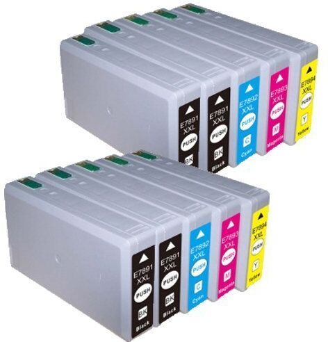 BELLIVESTORE 10 Cartucce compatibile per Epson T7891 T7892 T7893 T7894 (4x nero + 2x ciano + 2x magenta + 2x giallo) WF-5620DWF WF-5110DW WF-5690DWF WF-5190DW