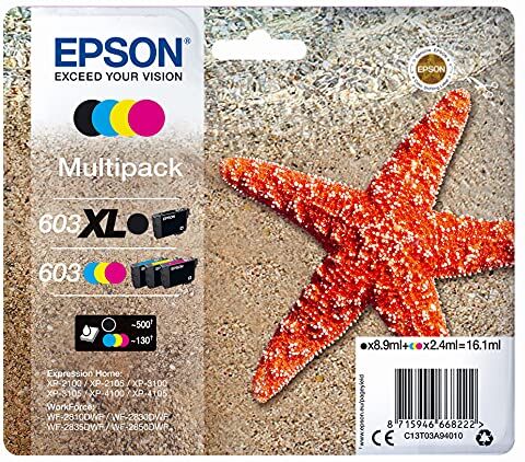 Epson Multipack 4 Colours 603 XL Black/Std. CMY,