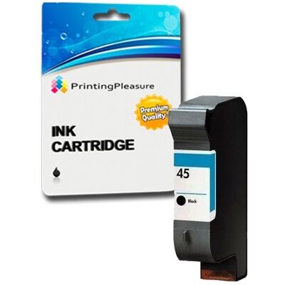 Printing Pleasure NERO Cartuccia d'inchiostro compatibile per HP Deskjet 1120c 1120cxi 1125c 710c 720c 722c 815c 830c 880c 882c 890c 895cxi Copier 140 145 270 Sostituzione per HP 45 (C6615DE) Printing Pleasure NERO Cartuccia d'inchiostro compatibile per HP Deskjet 1120c 1120cxi 1125c 710c 720c 722c 815c 830c 880c 882c 890c 895cxi Copier 140 145 270 Sostituzione per HP 45 (C6615DE)