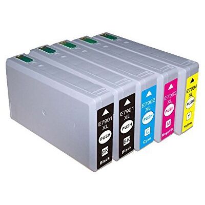 BELLIVESTORE 5 Cartucce d'inchiostro compatibile per Epson WF-5620DWF WF-5110DW WF-5690DWF WF-5190DW WF-4630DWF WF-4640DTWF T7901 T7902 T7903 T7904 BELLIVESTORE 5 Cartucce d'inchiostro compatibile per Epson WF-5620DWF WF-5110DW WF-5690DWF WF-5190DW WF-4630DWF WF-4640DTWF T7901 T7902 T7903 T7904