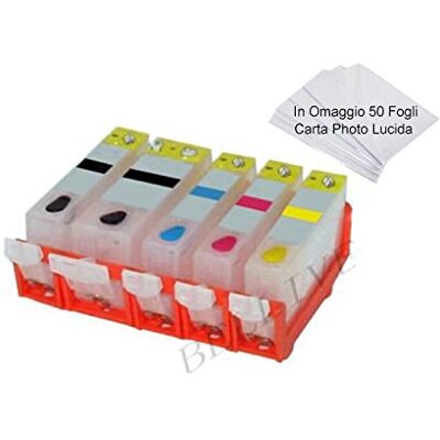 BELLIVESTORE 5 CARTUCCE RICARICABILI CON CHIP AUTORESETTANTI PER CANON CLI 521 / PGI 520 COMPATIBILE CON STAMPANTE CANON PIXMA MP558 / MP560 / MP568 / MP620 / MP630 / MP640 / MP648 / MP980 / MX860 / MX870 / MX876 / IP3600 / IP4600 / MP545 / MP628 / MP638 BELLIVESTORE 5 CARTUCCE RICARICABILI CON CHIP AUTORESETTANTI PER CANON CLI 521 / PGI 520 COMPATIBILE CON STAMPANTE CANON PIXMA MP558 / MP560 / MP568 / MP620 / MP630 / MP640 / MP648 / MP980 / MX860 / MX870 / MX876 / IP3600 / IP4600 / MP545 / MP628 / MP638