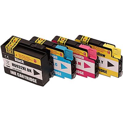 ABC Set compatibile 4x cartuccia stampante per HP 932XL 933XL per HP OfficeJet 6100 6600 6700 7110 7510 7600 7610 7612 serie ABC Set compatibile 4x cartuccia stampante per HP 932XL 933XL per HP OfficeJet 6100 6600 6700 7110 7510 7600 7610 7612 serie