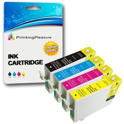 Printing Pleasure 4 cartucce a inchiostro nero, XL, ad alta capacità, compatibili con Epson T1281 e con Stylus S22 SX125, SX130, SX235W, SX420W, SX425W, SX435W, SX438W, SX445W, SX445WE Office, BX305F, BX305FW, BX305FW Plus 1 SET Black/Cyan/Magenta/Yellow Printing Pleasure 4 cartucce a inchiostro nero, XL, ad alta capacità, compatibili con Epson T1281 e con Stylus S22 SX125, SX130, SX235W, SX420W, SX425W, SX435W, SX438W, SX445W, SX445WE Office, BX305F, BX305FW, BX305FW Plus 1 SET Black/Cyan/Magenta/Yellow